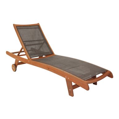 Lanai Dark Brown Eucalyptus Outdoor Chaise Lounge Set Of 2
