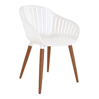 Dyer Molded Resin Slat Outdoor Chair Set of 2