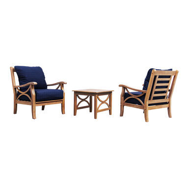 Mendocino Teak Wood 3 Piece Outdoor Furniture Set