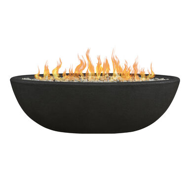 Riverside Oval Faux Stone Bowl Gas Fire Pit