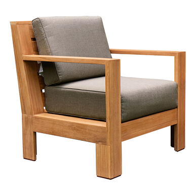 Briony Teak Wood and Sunbrella Cushion Outdoor Chair