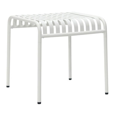 Isaiah Square Slatted Steel Outdoor Side Table