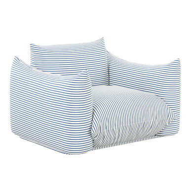 Tyrell Striped Stuffed Upholstered Outdoor Chair