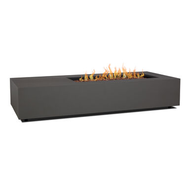 Agean Asymmetrical Steel Gas Fire Pit Table