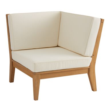 Somers Natural Teak Modular Outdoor Sectional Corner Chair