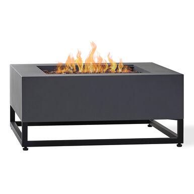 Kingston Square Slate Steel Gas Fire Pit Table