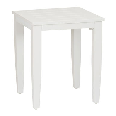Pacey White Metal Outdoor End Table