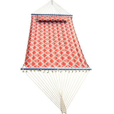 Crawford Sienna and Taupe Quilted Geo Hammock