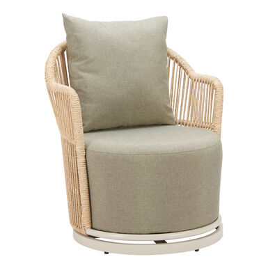 Bowen Metal and Faux Rattan Outdoor Swivel Chair