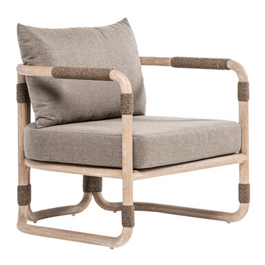 Halo Brown Rope and Eucalyptus Outdoor Chair