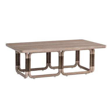 Halo Brown Rope and Eucalyptus Outdoor Coffee Table