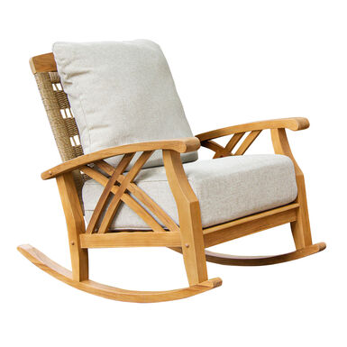Juarez Teak and All Weather Wicker Outdoor Rocking Chair