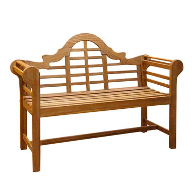 Crag Teak Wood Camelback Outdoor Bench